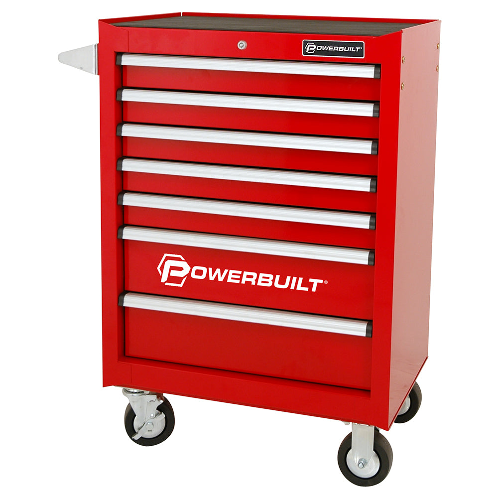 Powerbuilt 7 Drawer Roller Cabinet - Red