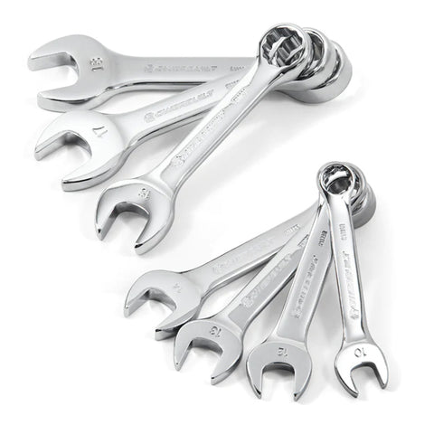 Powerbuilt 7pc Stubby Metric R&OE Spanner Set