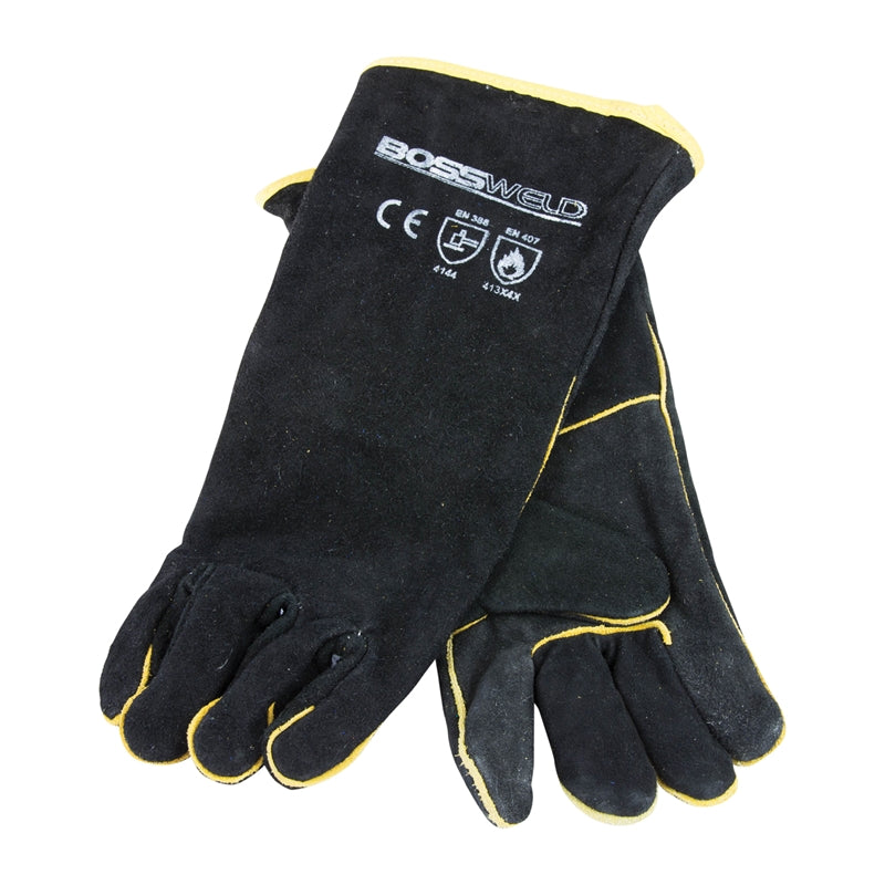 Bossweld Welding Gloves - Black/Gold 40cm/16