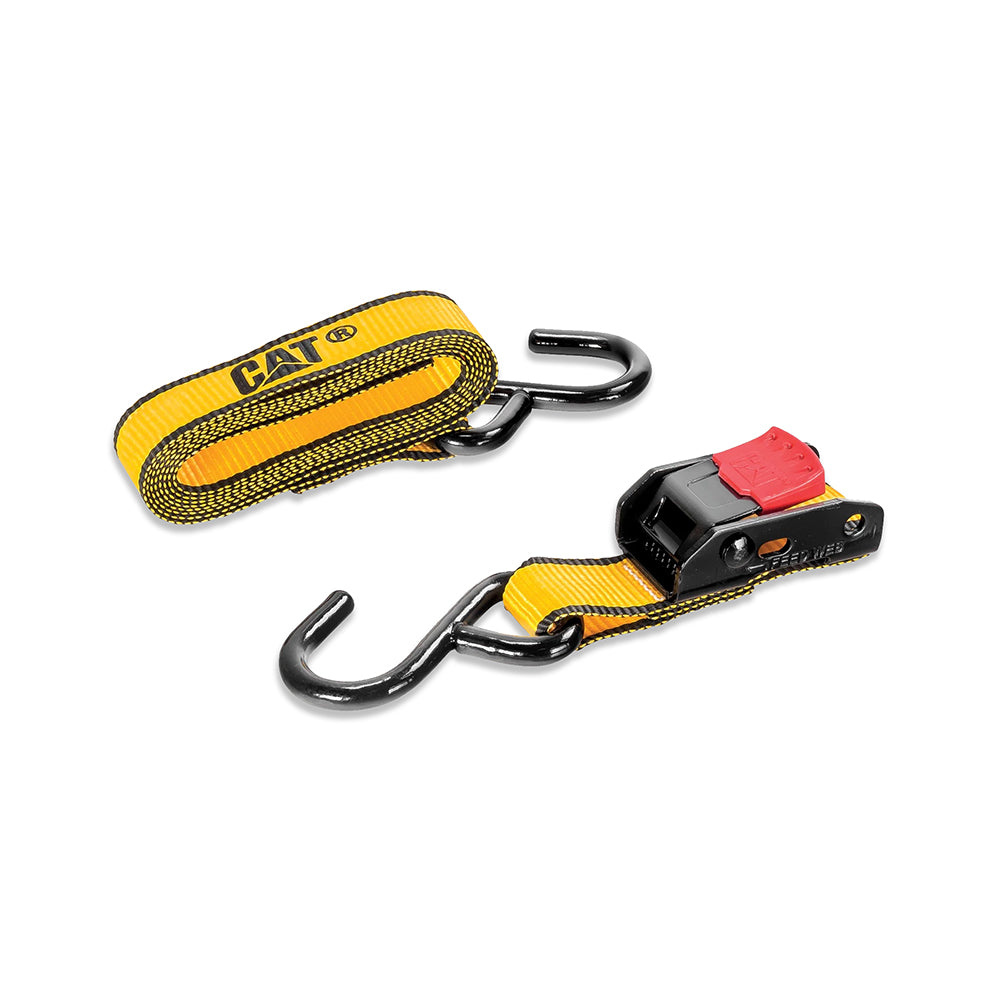 Cat® 2.5M x 25mm, 2pc Cam Buckle Tie-Down Straps - 250KG