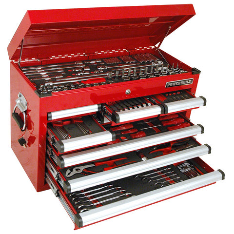 Powerbuilt 248pc Red Complete Tool Chest & Assorted Tools