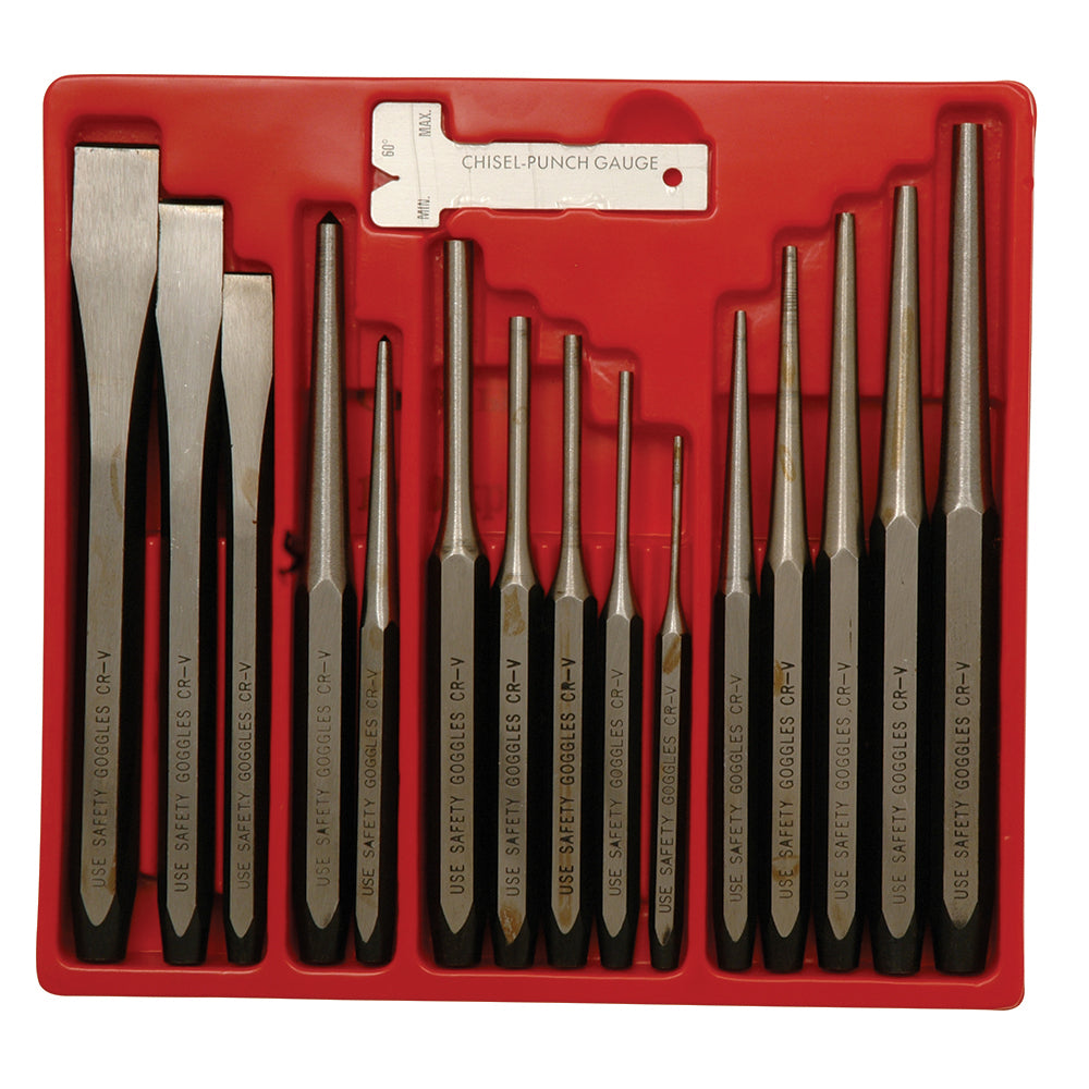 Powerbuilt 16pc Punch and Chisel Set