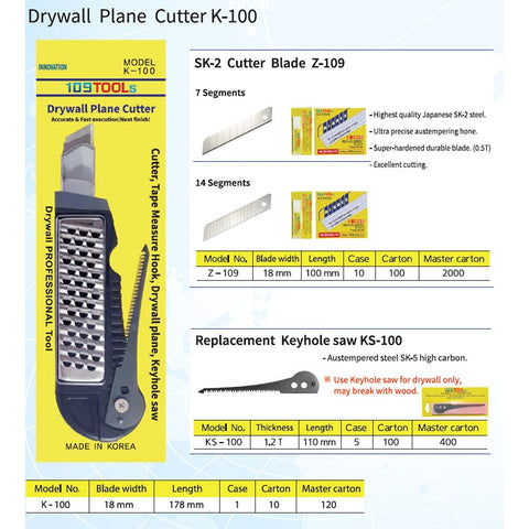 Drywall Plane Cutter (4-in-1 Knife)