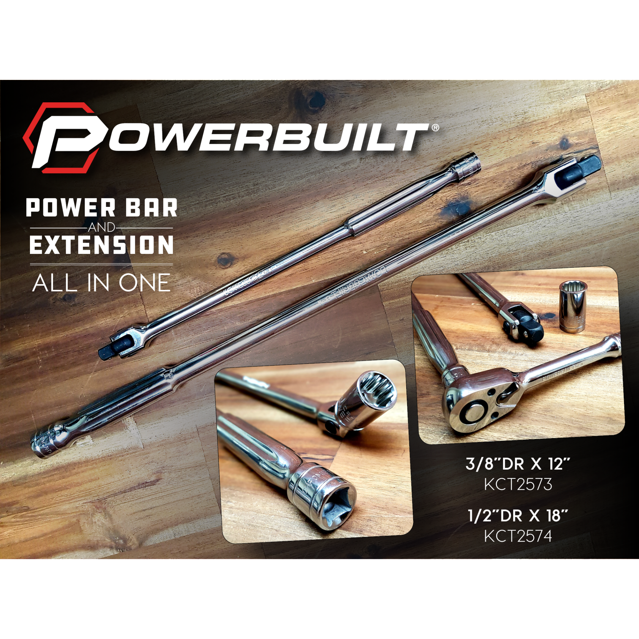 Powerbuilt 2n1 Powerbar/Extension Combo-Onlinetools