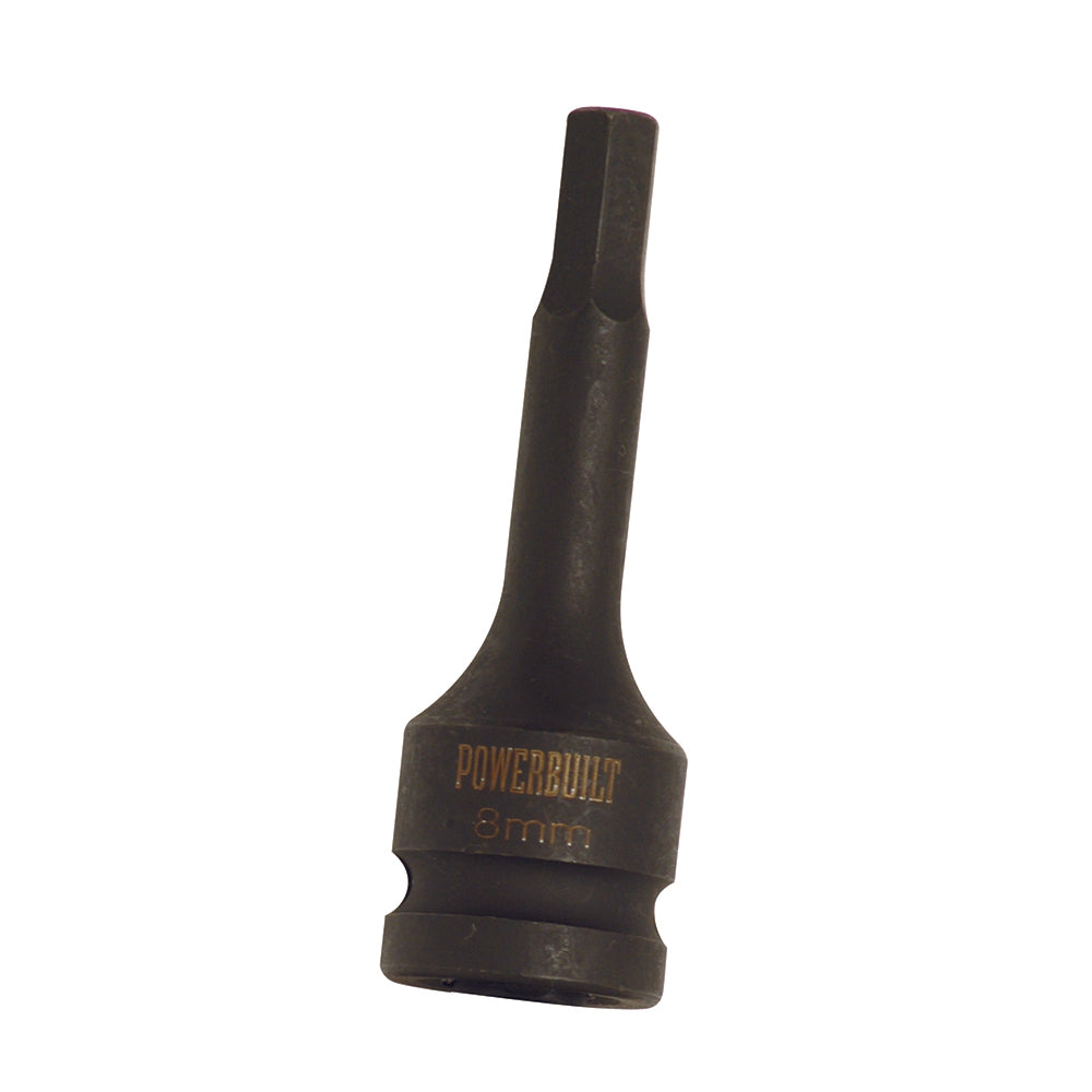 Powerbuilt 1/2 Dr x 8mm Male Hex Long Series Impact Socket