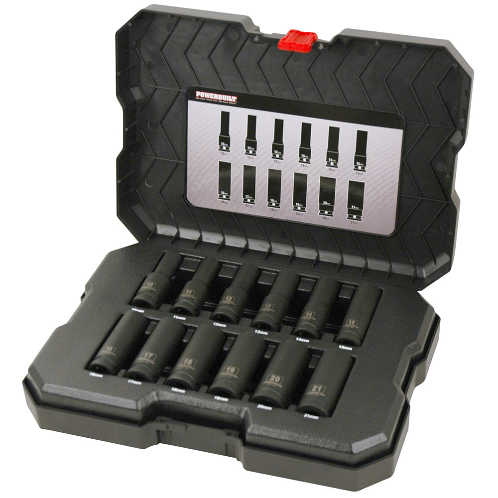 1/2DR 12PC METRIC DEEP IMPACT SOCKET SET