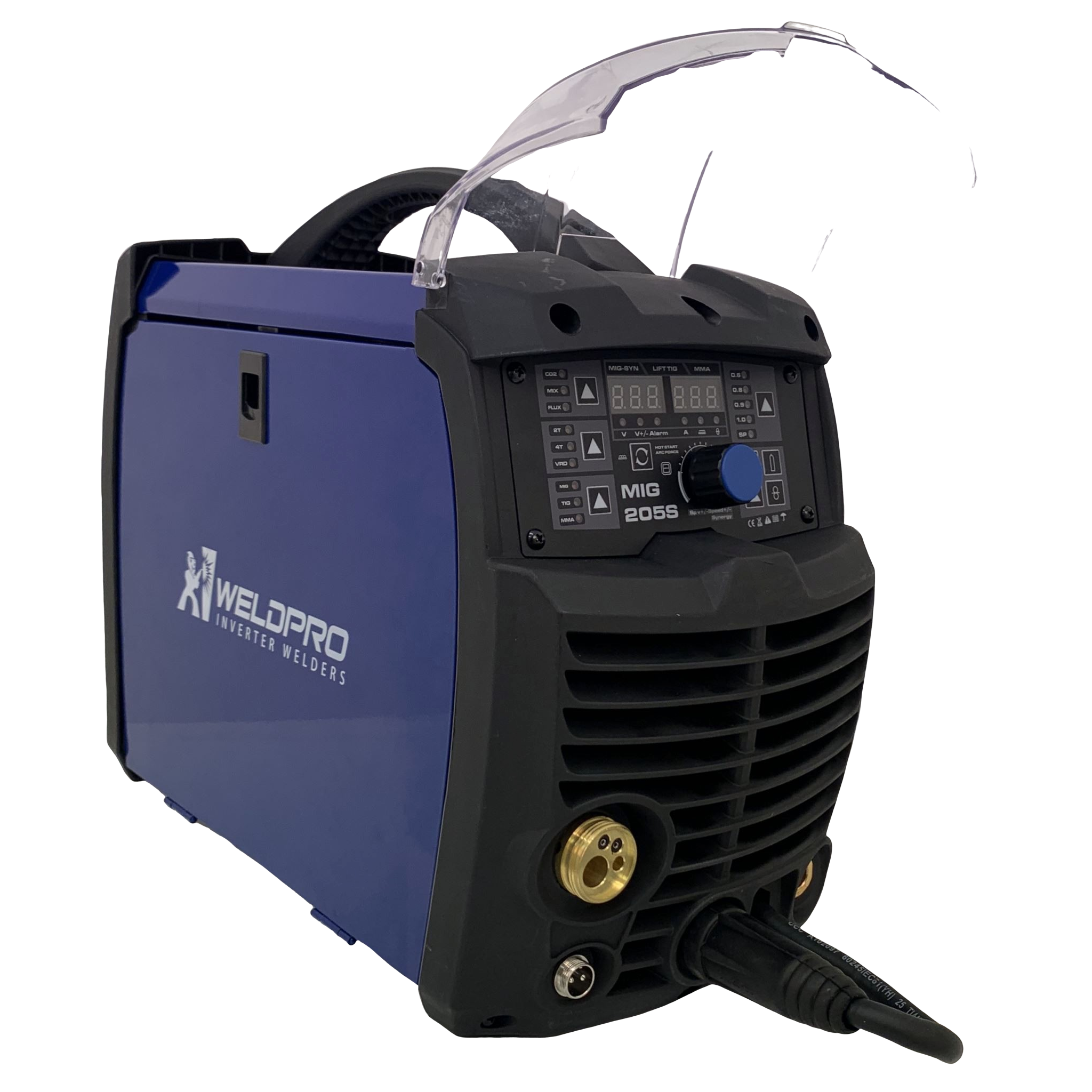 WeldPro Digital Mig 205 MIG/ARC/TIG GAS/GASLESS with Spool Gun