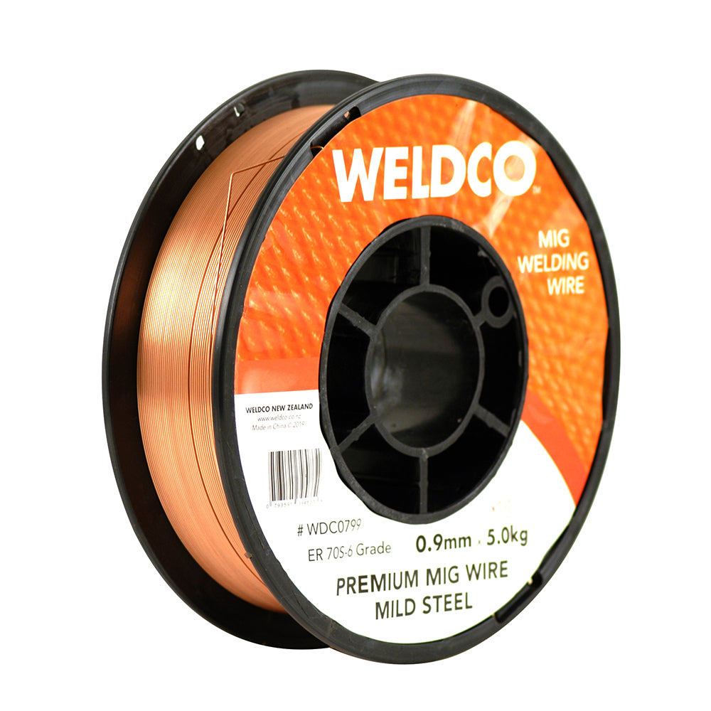 WELDCO MIG WIRE M/S 0.9MM X 5KG GAS SHEILD