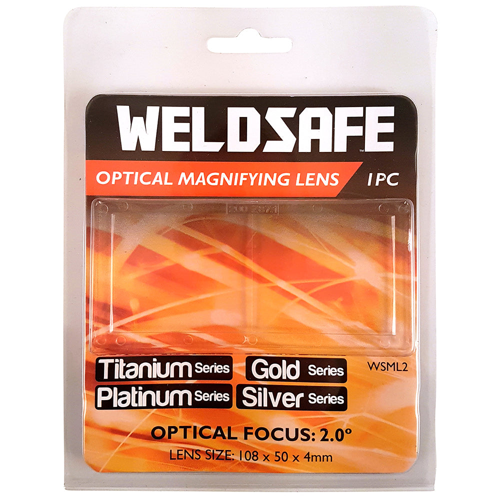 WELDSAFE 1PC WELDING HELMET MAGNIFYING LENS - 2.0 DEGREE