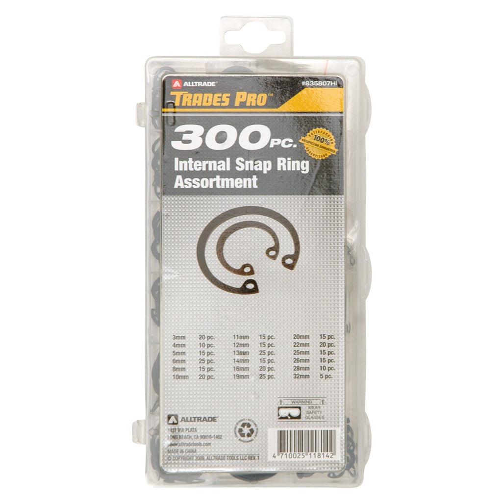 Trades Pro 300PC INTERNAL SNAP RING ASSORTMENT