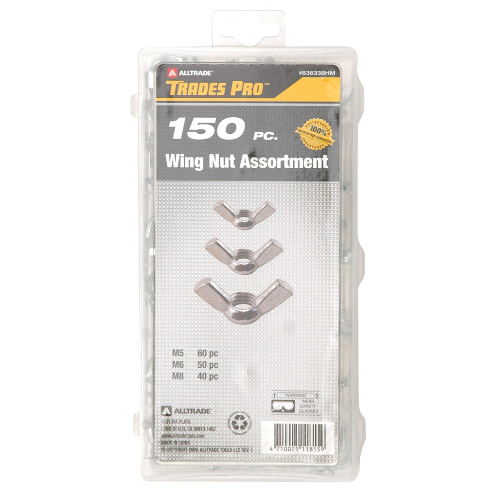 Trades Pro 150PC WING NUT ASSORTMENT