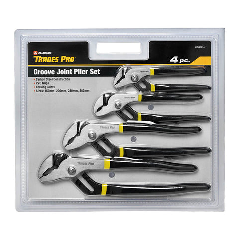 Trades Pro 4pc Groove Joint Plier Set