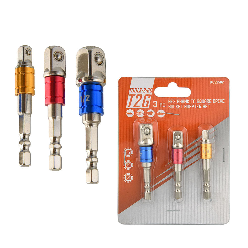 Tools 2 Go 3pc Socket Adaptor Set
