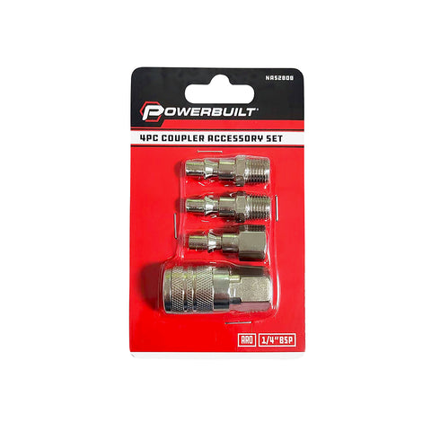 Powerbuilt 4pc Coupler Accessory Set ARO 1/4BSP