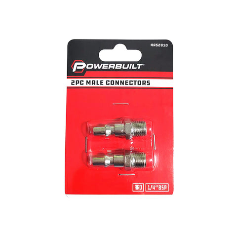 Powerbuilt 2pc Male Connectors ARO 1/4BSP