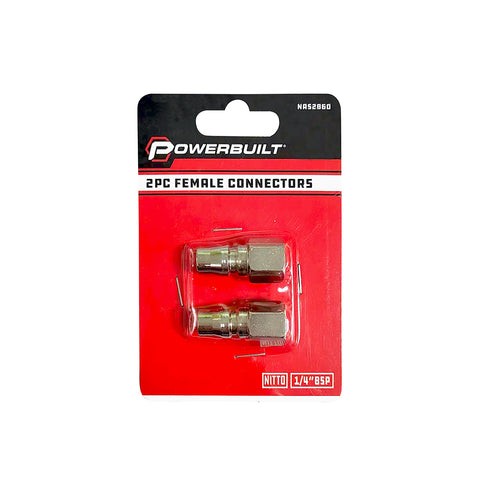 Powerbuilt 2pc Female Connectors NITTO 1/4BSP