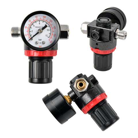 Powerbuilt 3-Way Air Pressure Regulator Gauge