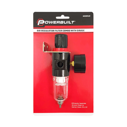 Powerbuilt Air Regulator Filter Combo with Gauge