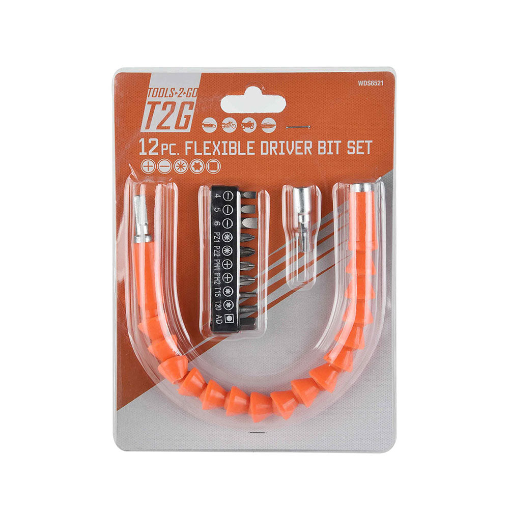Tools 2 Go 12pc Flexible Driver Bit Set