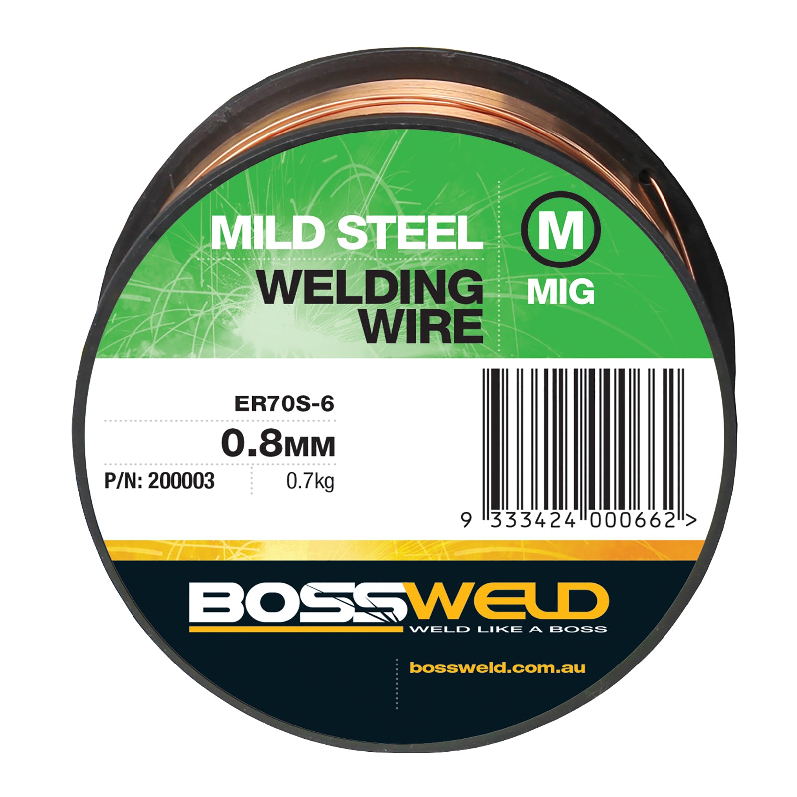 Bossweld Mig Wire Mini Spool - 0.9mm x 0.7kg