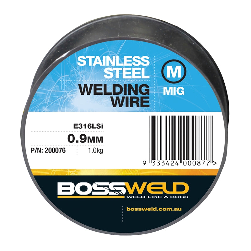 Bossweld Mig Wire Stainless Steel - 0.9mm x 1kg