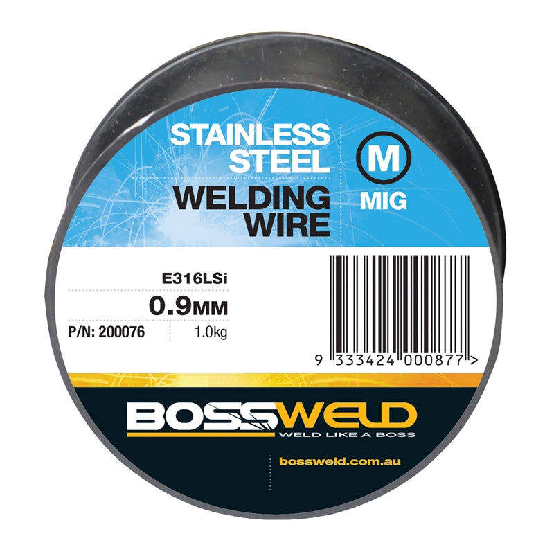 Bossweld Mig Wire Stainless Steel - 0.9mm x 1kg...BOSSWELD FACTORY RETURN