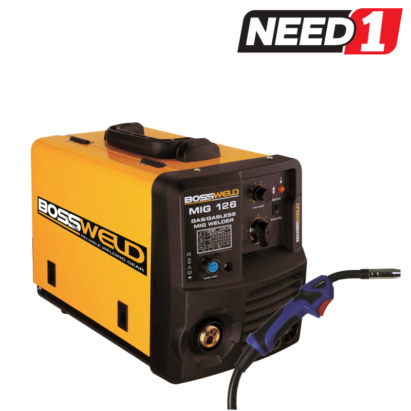 Bossweld MIG 126 120A Gas/Gasless MIG Welder ...BOSSWELD FACTORY RETURN