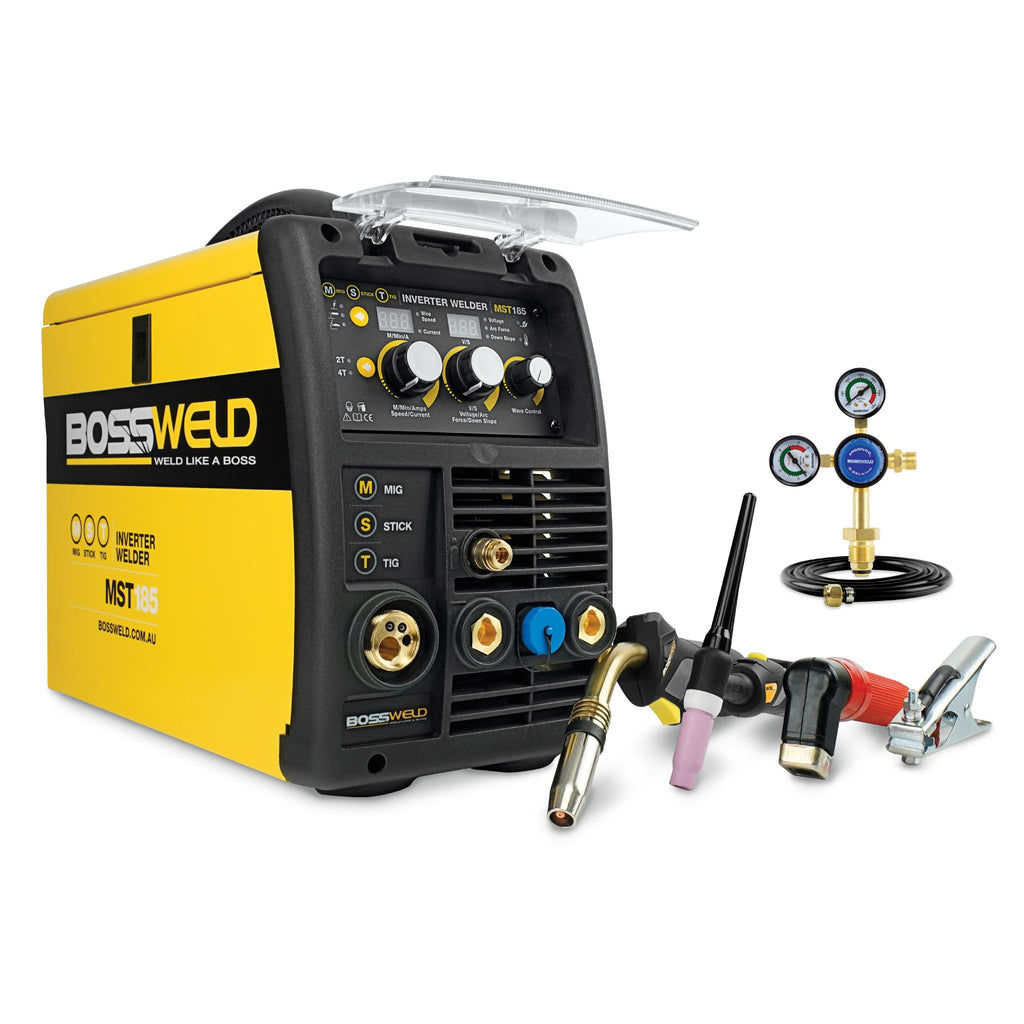 Bossweld MST-185 MIG/STICK/TIG Welder 10amp/with Tig.