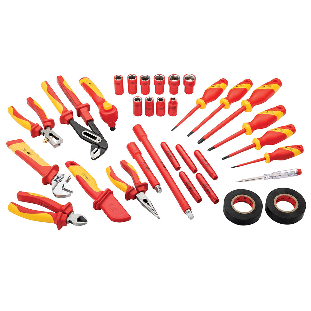 3/8" Dr 33pc VDE Tool Set W/Storage Roll