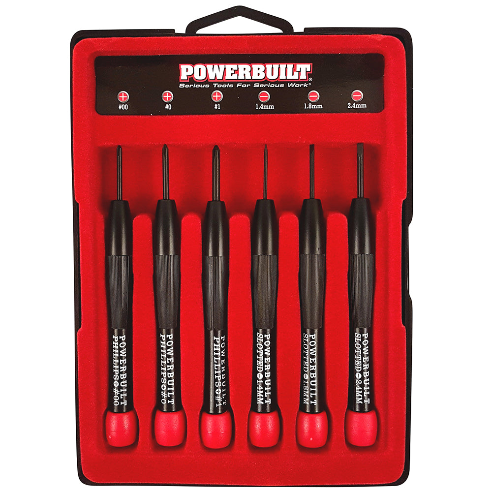 Powerbuilt 6pc Precision Screwdriver Set