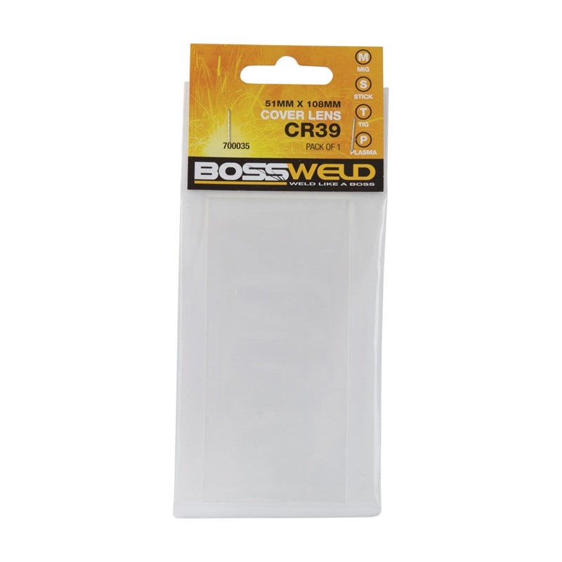 Bossweld Welder Lens 51mm x 108mm - Clear