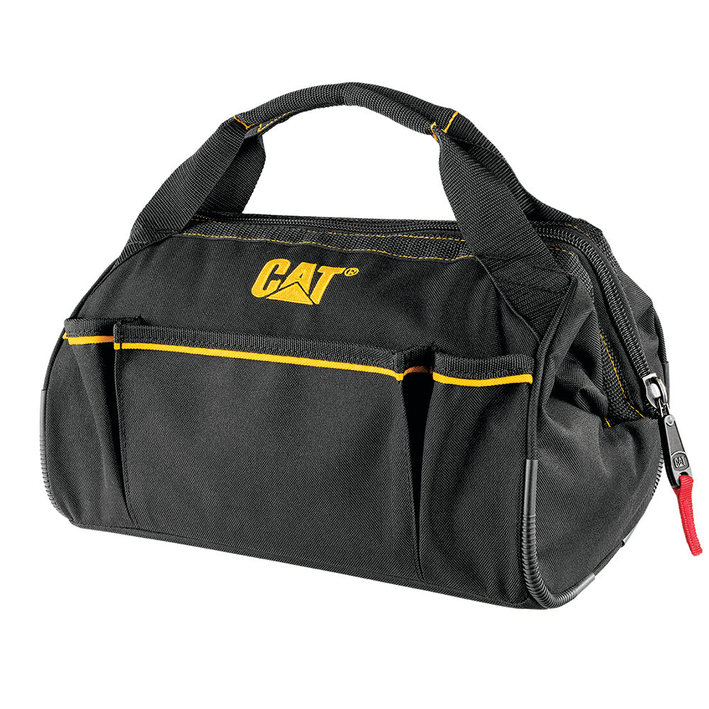 CAT WIDE MOUTH TOOL BAG W/ ZIP - SMALL