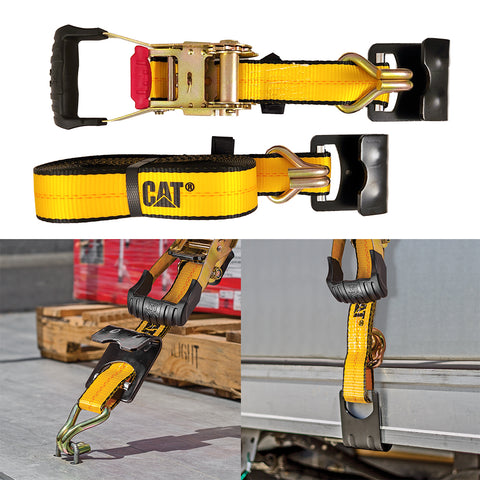 Cat® 9M x 50mm Heavy Duty Ratchet Tie-Down Strap - 2-in-1, 2,270KG