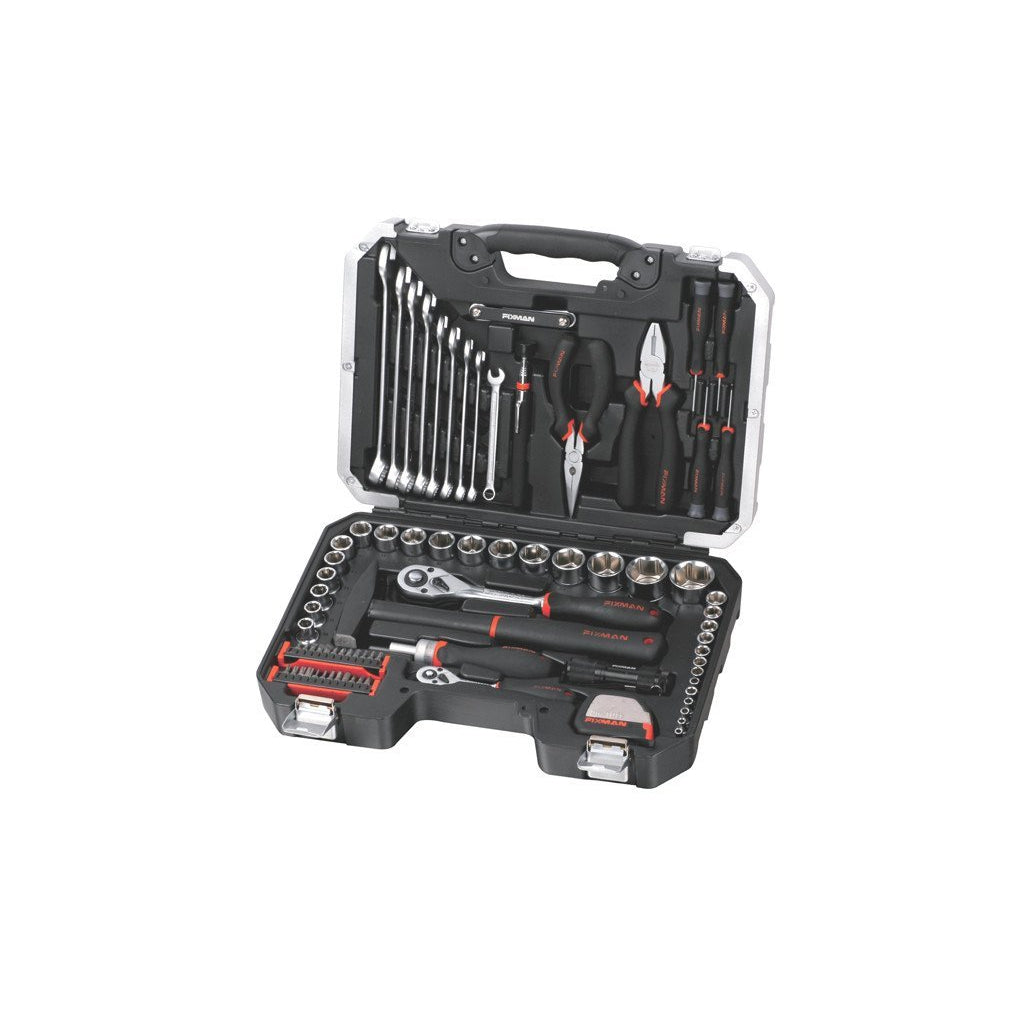 Fixman 84pc Metric Tool Set - 1/4"/1/2"Dr/Case