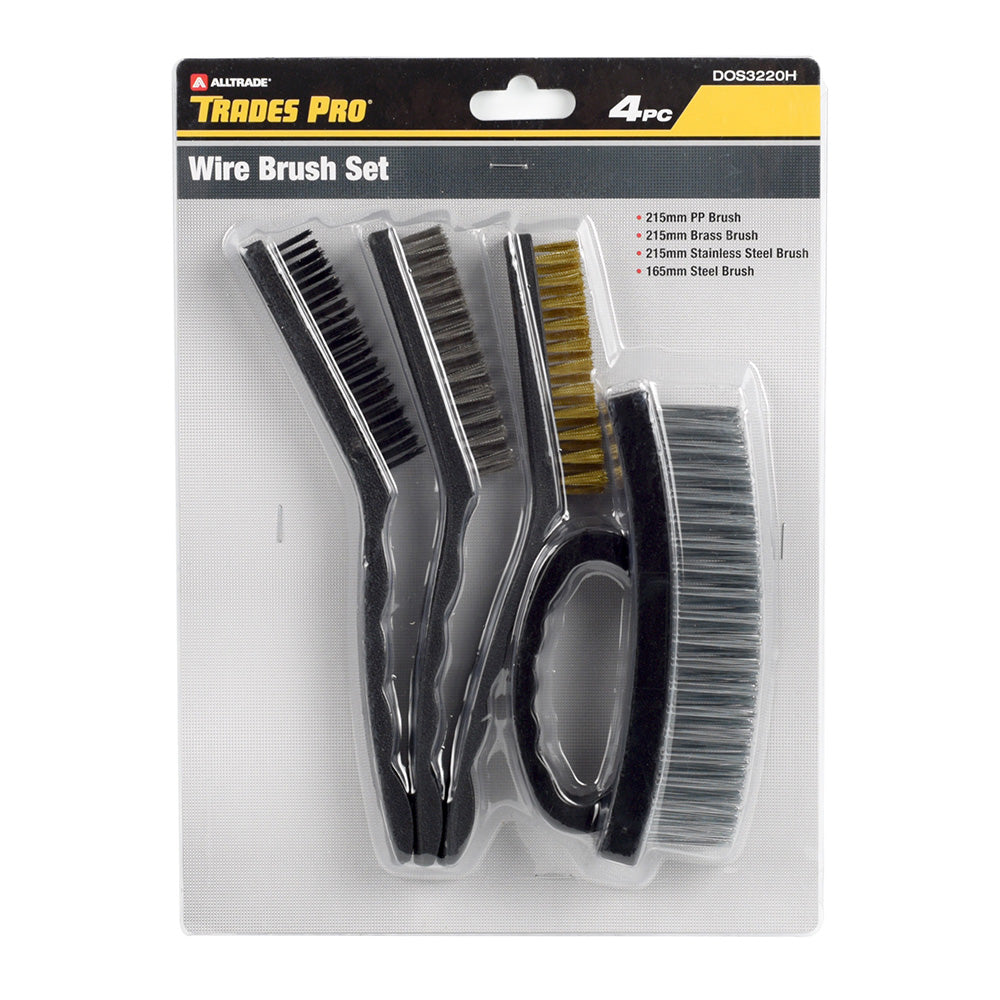 Trades Pro 4pc Wire Brush Set