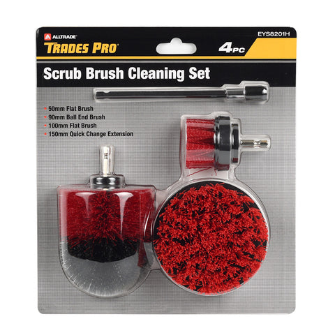 Trades Pro 4pc Scrub Brush Cleaning Set