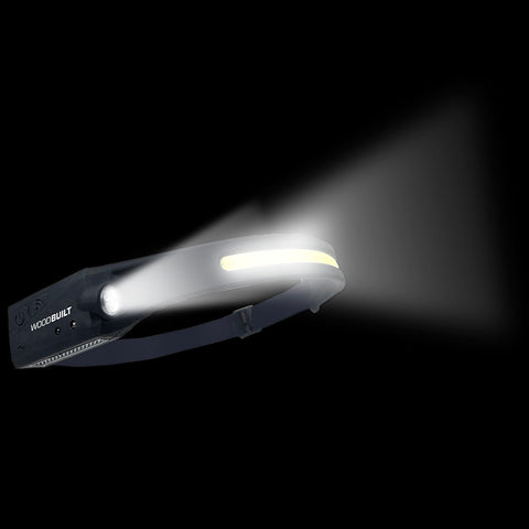 Woodbuilt Rechargeable LED Head Light 350 Lumen with Motion Sensor