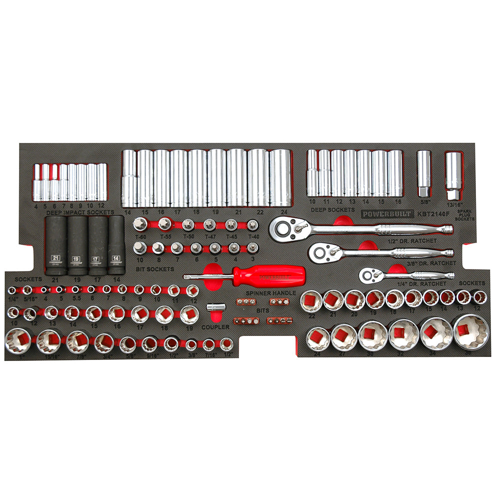 Powerbuilt 110pc Bit & Socket Tray