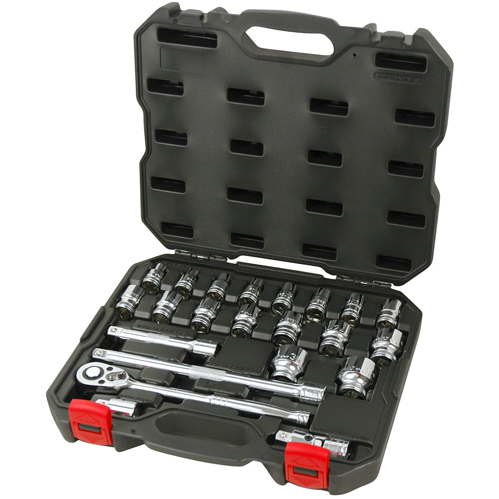 Powerbuilt 1/2 Dr 23pc Metric Socket Set