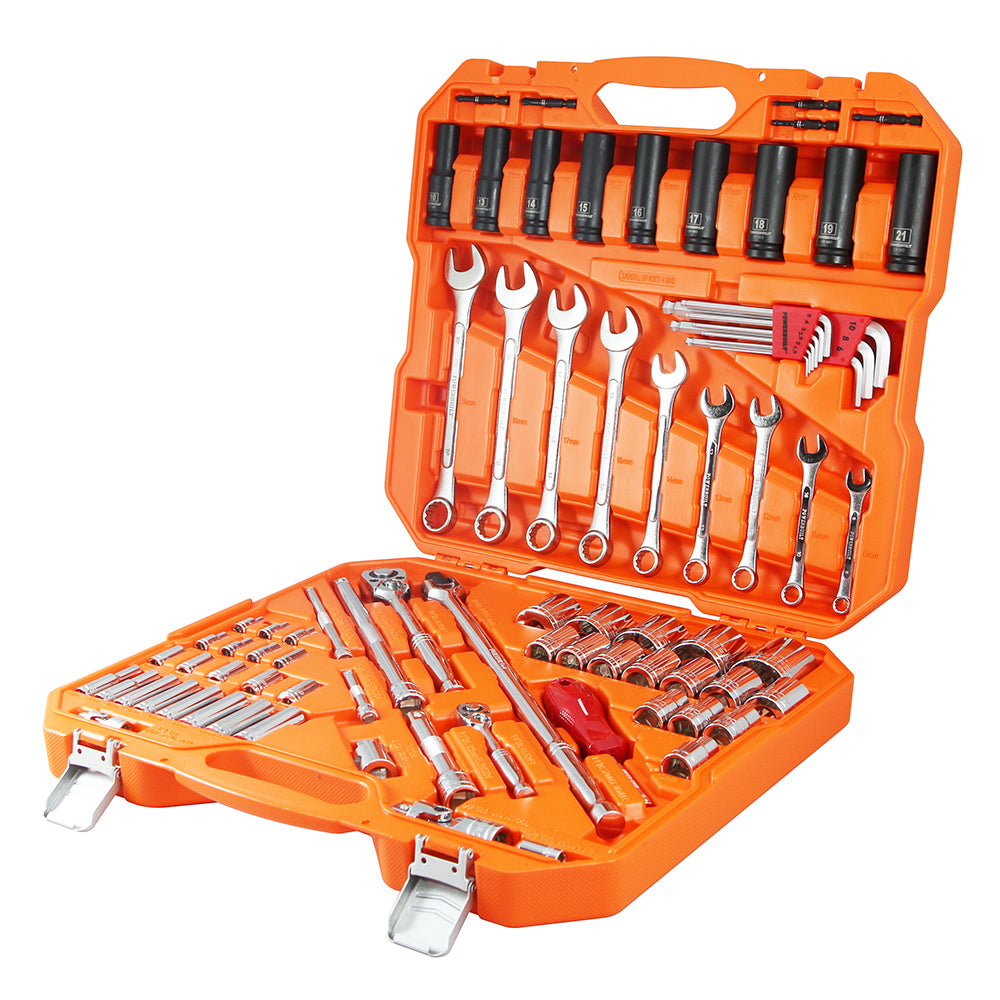 Powerbuilt 1/4" Dr, 1/2" Dr 81pc Metric Tradie Tool Set