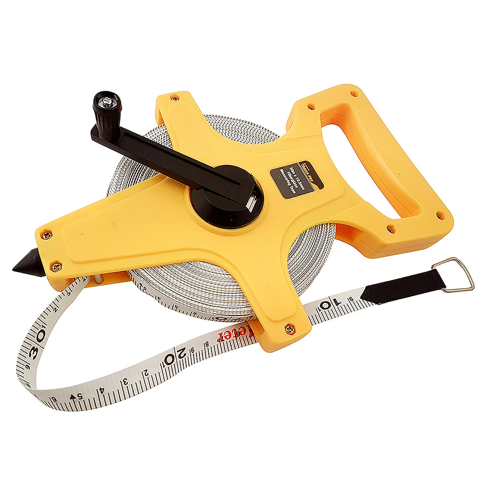 Trades Pro 30M Metric Open Frame Fibreglass Tape Measure