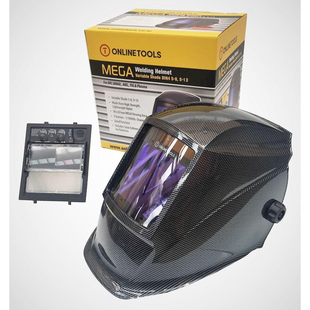 Welding Helmet 4 SEN  MEGA VIEW Carbon Fibre TRUE COLOR