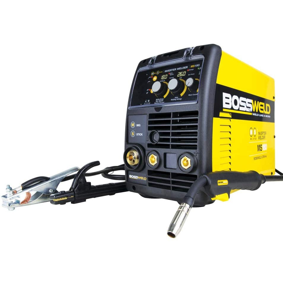 Bossweld 180 Amp MS180 MIG & Stick Arc Inverter Welder ..BOSSWELD FACTORY RETURN