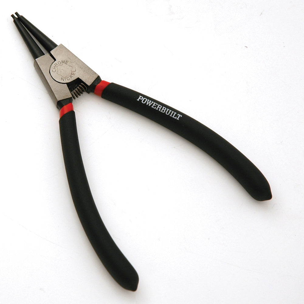 Powerbuilt 175mm/7 Straight Nose External Circlip Plier