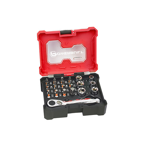 Powerbuilt 1/4” Dr 23pc Metric Socket & Bit Set