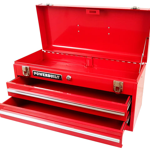 Powerbuilt 20" Steel Portable Toolbox with 2 Drawers