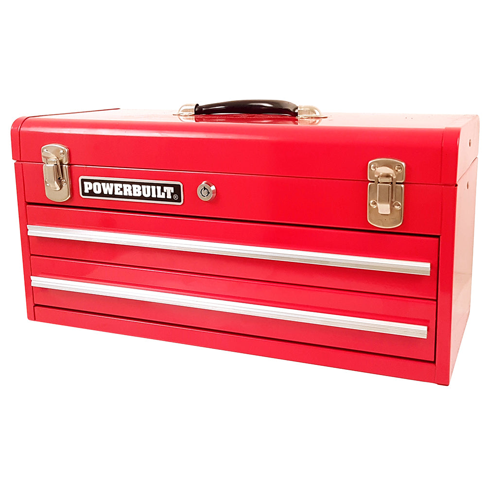 Powerbuilt 20" Steel Portable Toolbox with 2 Drawers