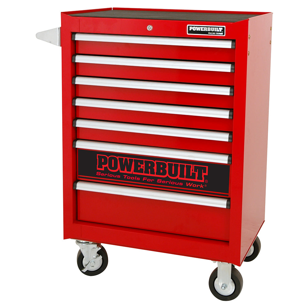 Powerbuilt 7 Drawer Roller Cabinet - Red