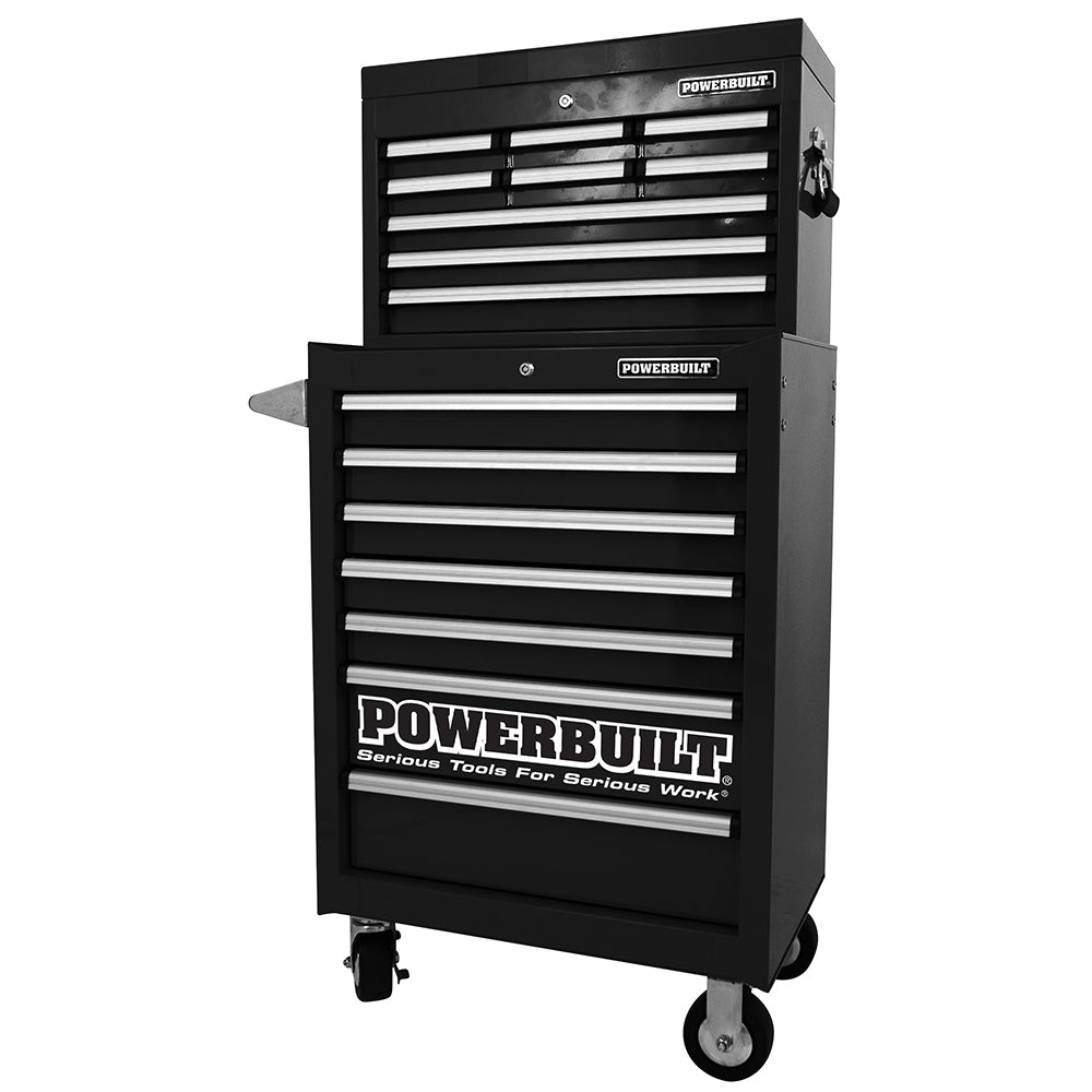 Powerbuilt 2pc COMBO Storage Units - Racing Series Black