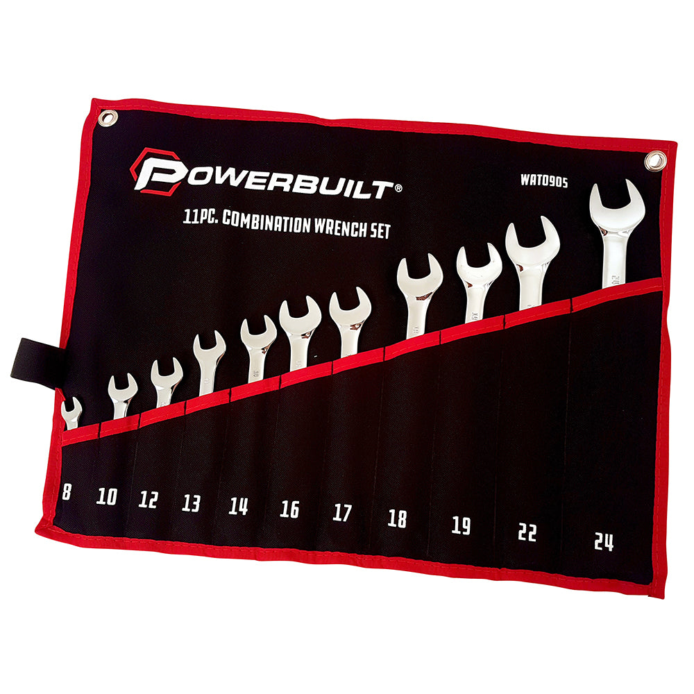 Powerbuilt 11pc Metric Ring and Open-End Spanner Set